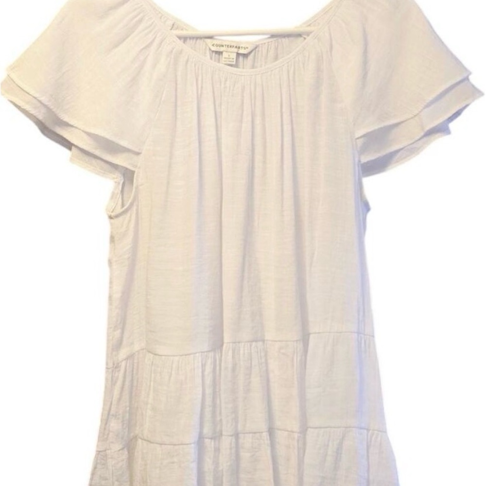 Counterparts white boho blouse size large